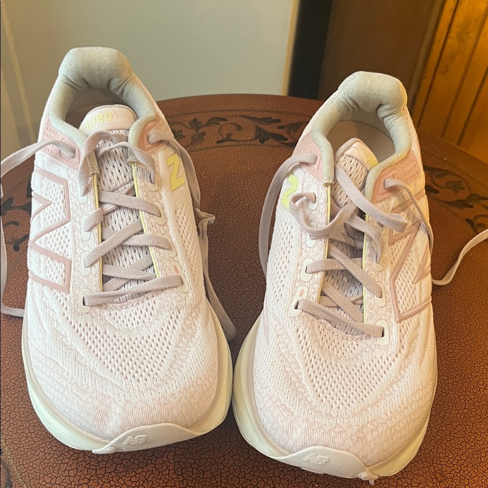 New Balance Women's Athletic Sneakers in Soft Pink and Cream